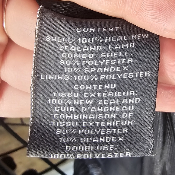 ♣️ Vince Camuto Black Leather Jacket with Shawl - New Zealand Lamb Leather - Picture 9 of 12